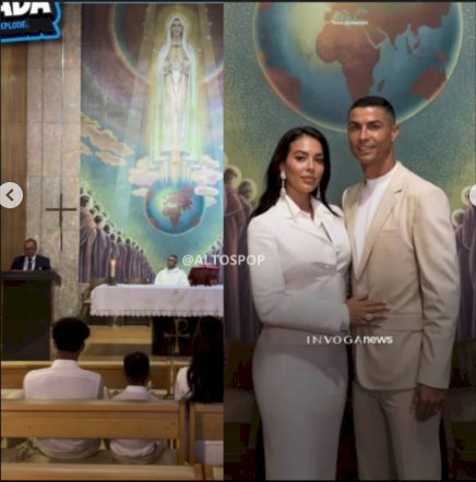 Padre natural de Altos participa de momento religioso após casamento de Cristiano Ronaldo e Georgina Rodríguez