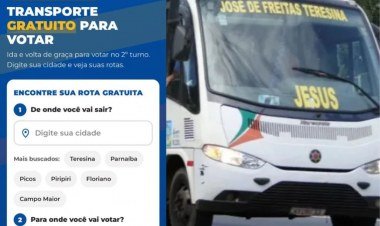 Transporte gratuito para eleitores na votação em Piauí​‌​